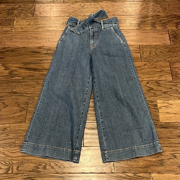 Joie Marylu Tie Culottes Wide Leg Ankle High Rise Size 2 - Picture 1 of 16